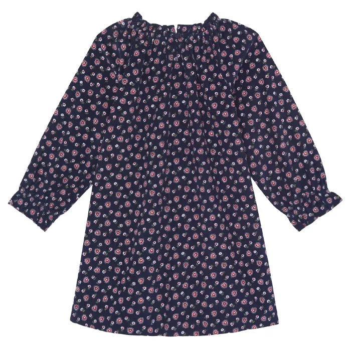 Marine Blue Hearts Dahlia Dress for Kids by Bonton