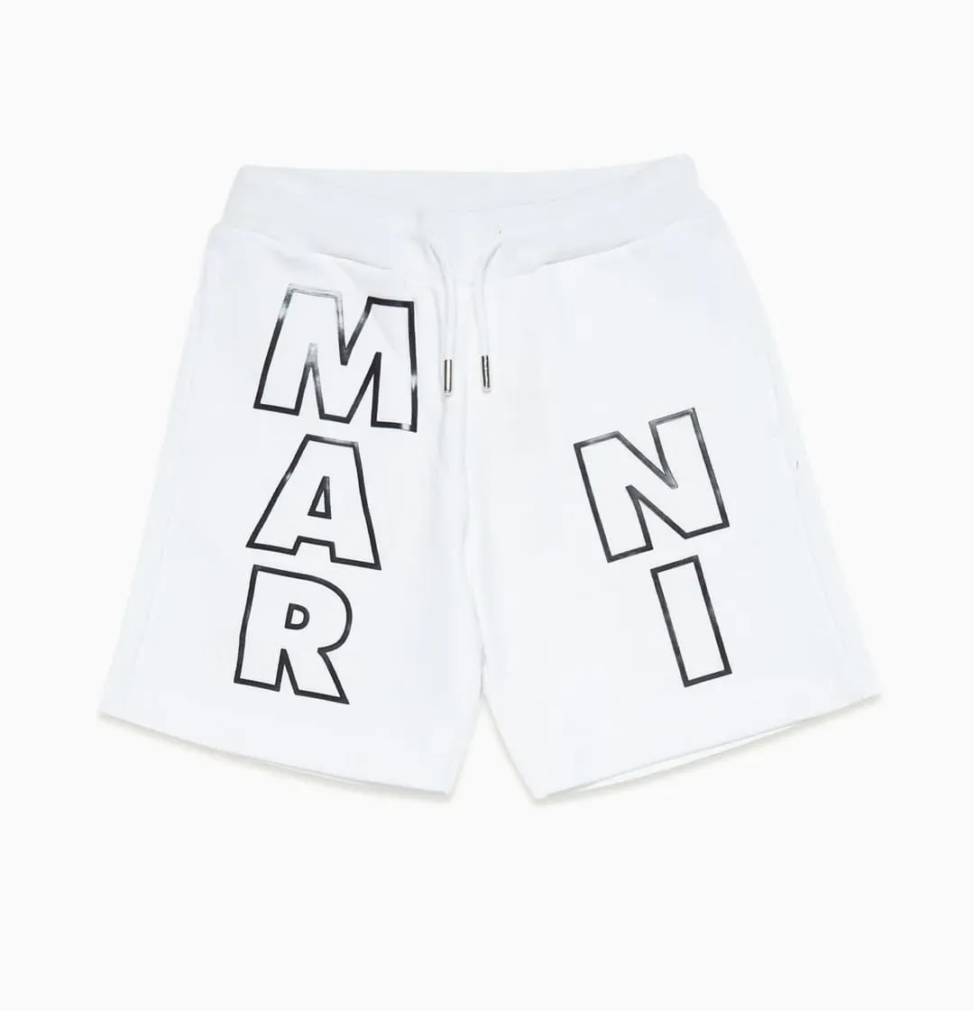 Marni White Logo Shorts