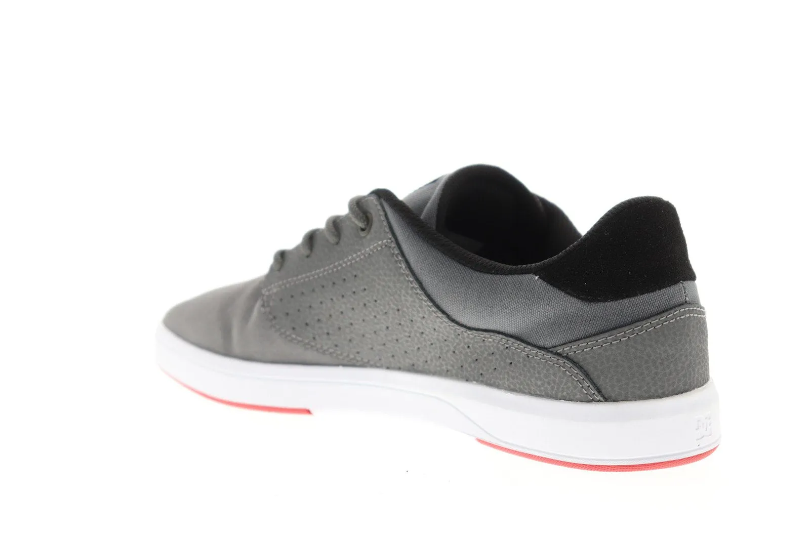 Mens Gray Suede Lace Up Skate Sneakers Shoes 