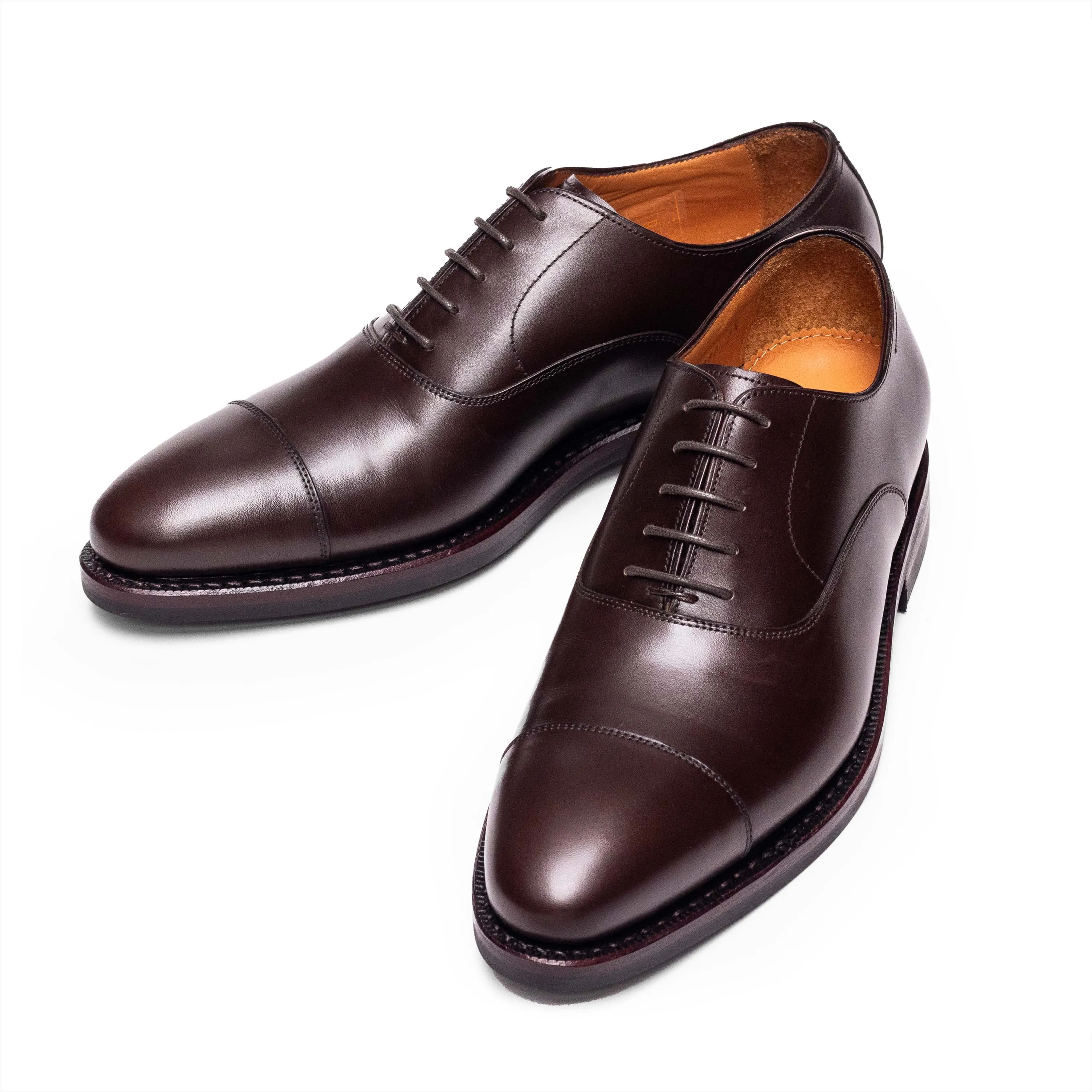 Men's Dark Brown Calf Dainite Sole Oxford Cap Toe