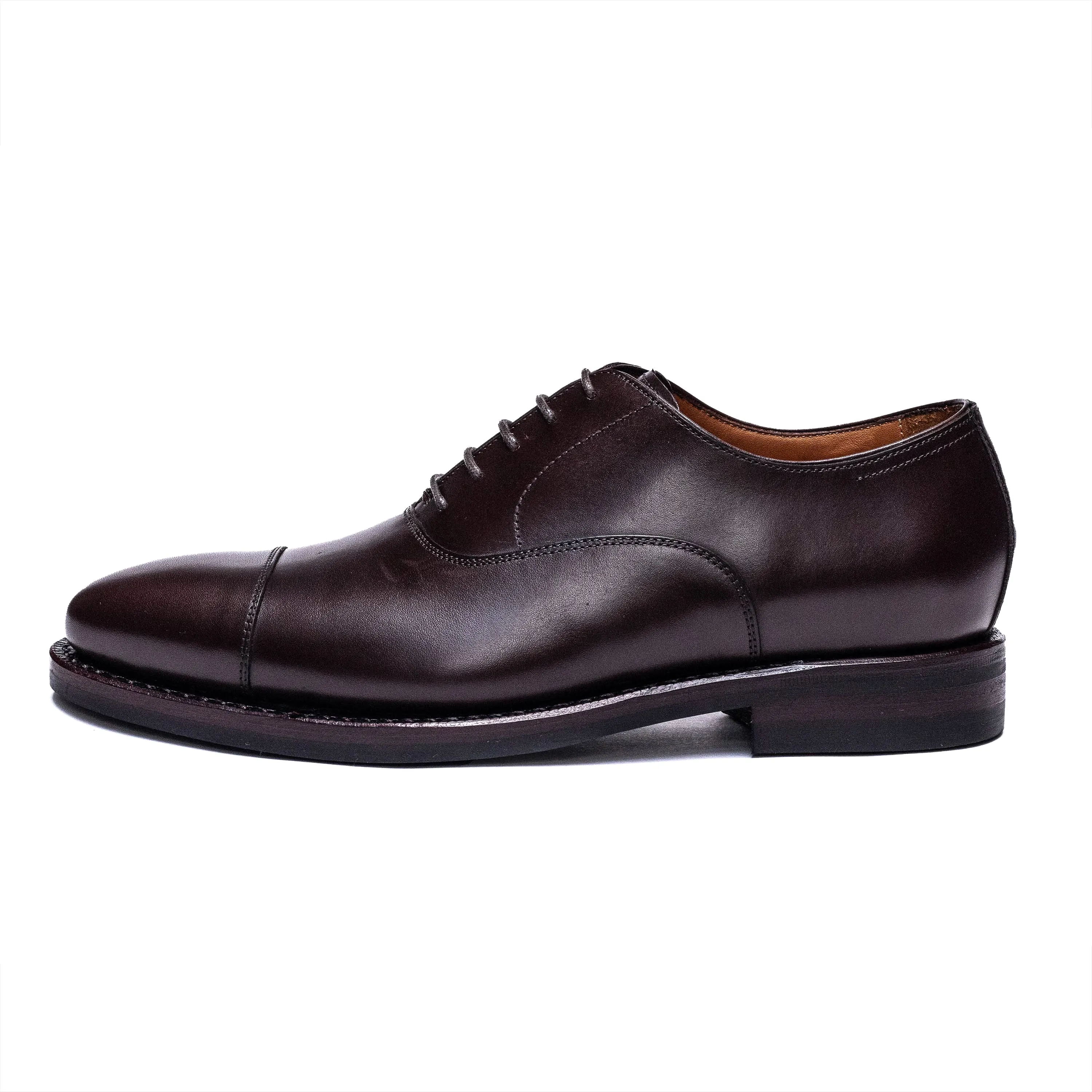 Men's Dark Brown Calf Dainite Sole Oxford Cap Toe