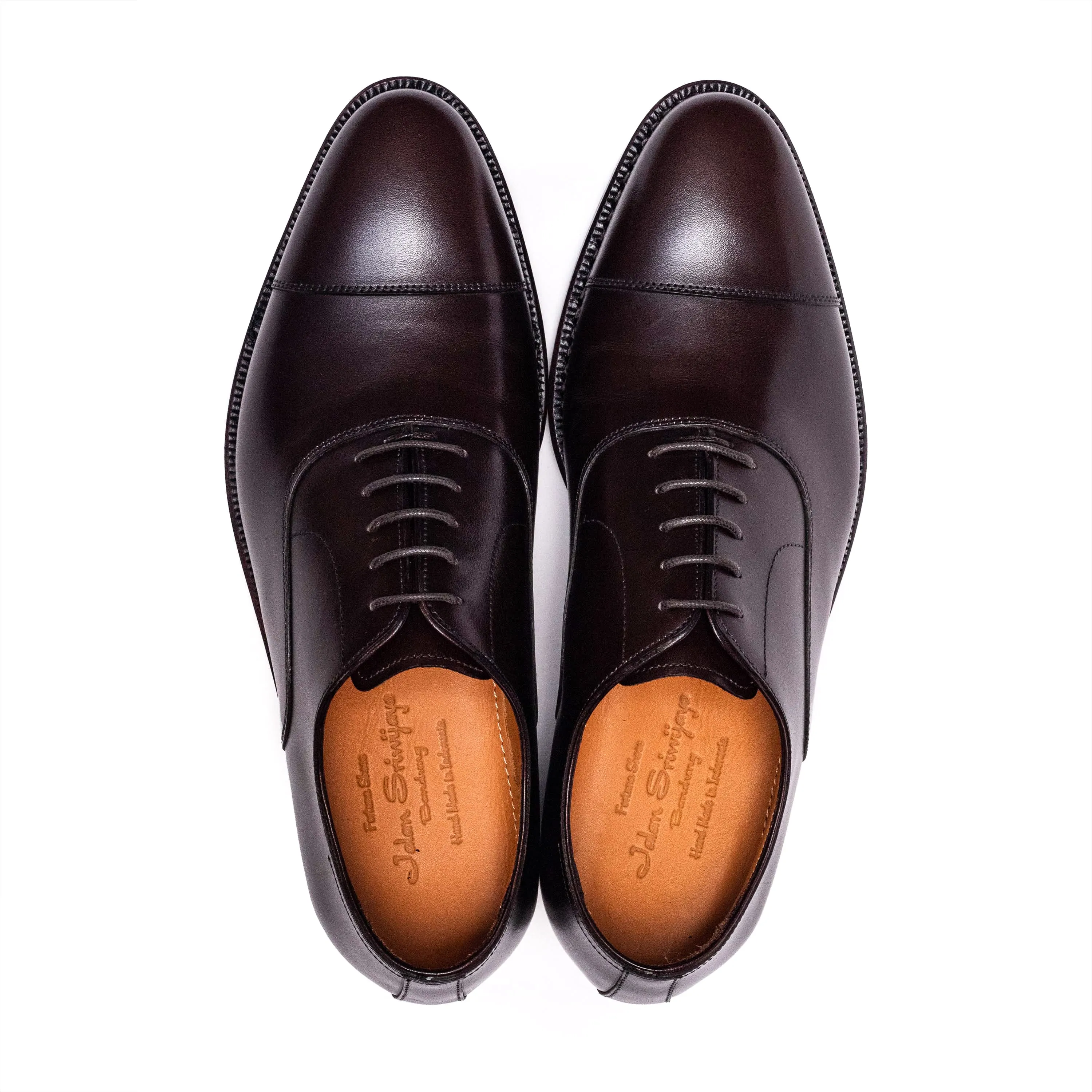 Men's Dark Brown Calf Dainite Sole Oxford Cap Toe