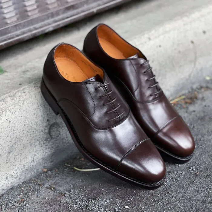 Men's Dark Brown Calf Dainite Sole Oxford Cap Toe