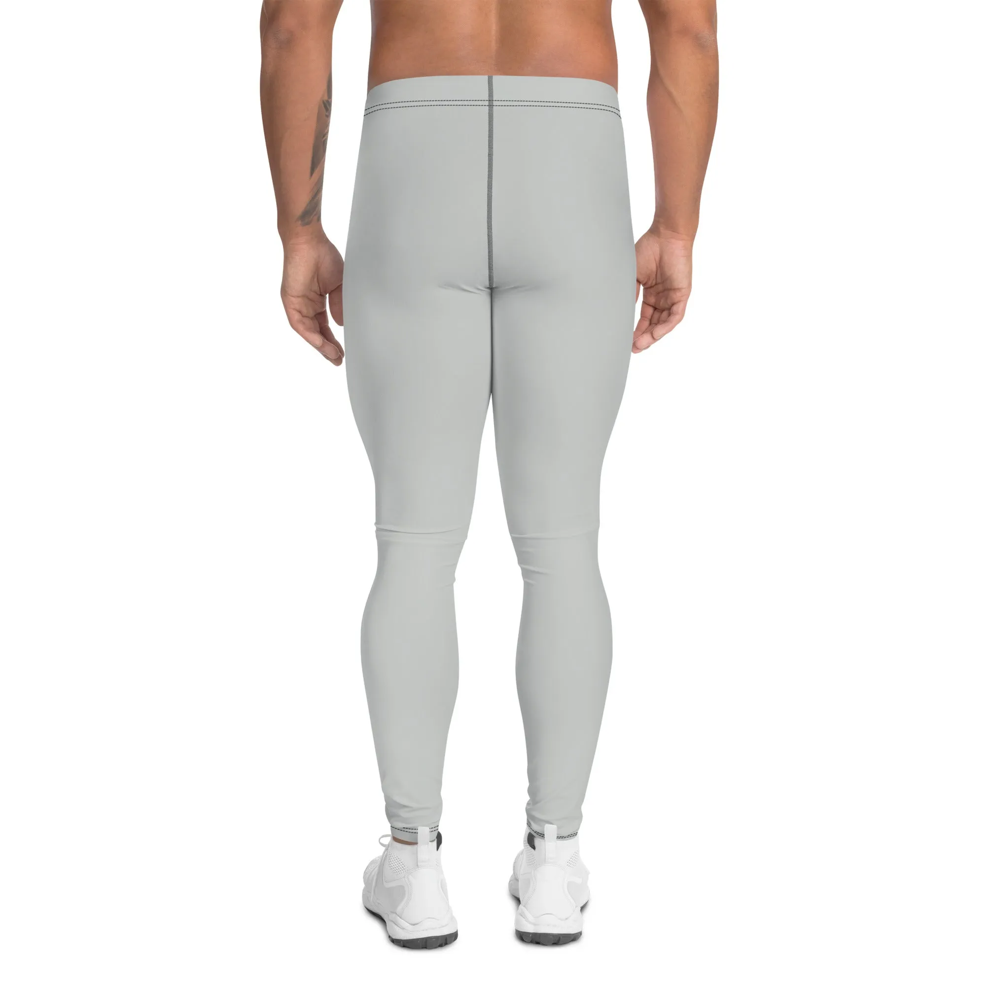 Men's Solid Color Workout Leggings - Smoke - Active Chic