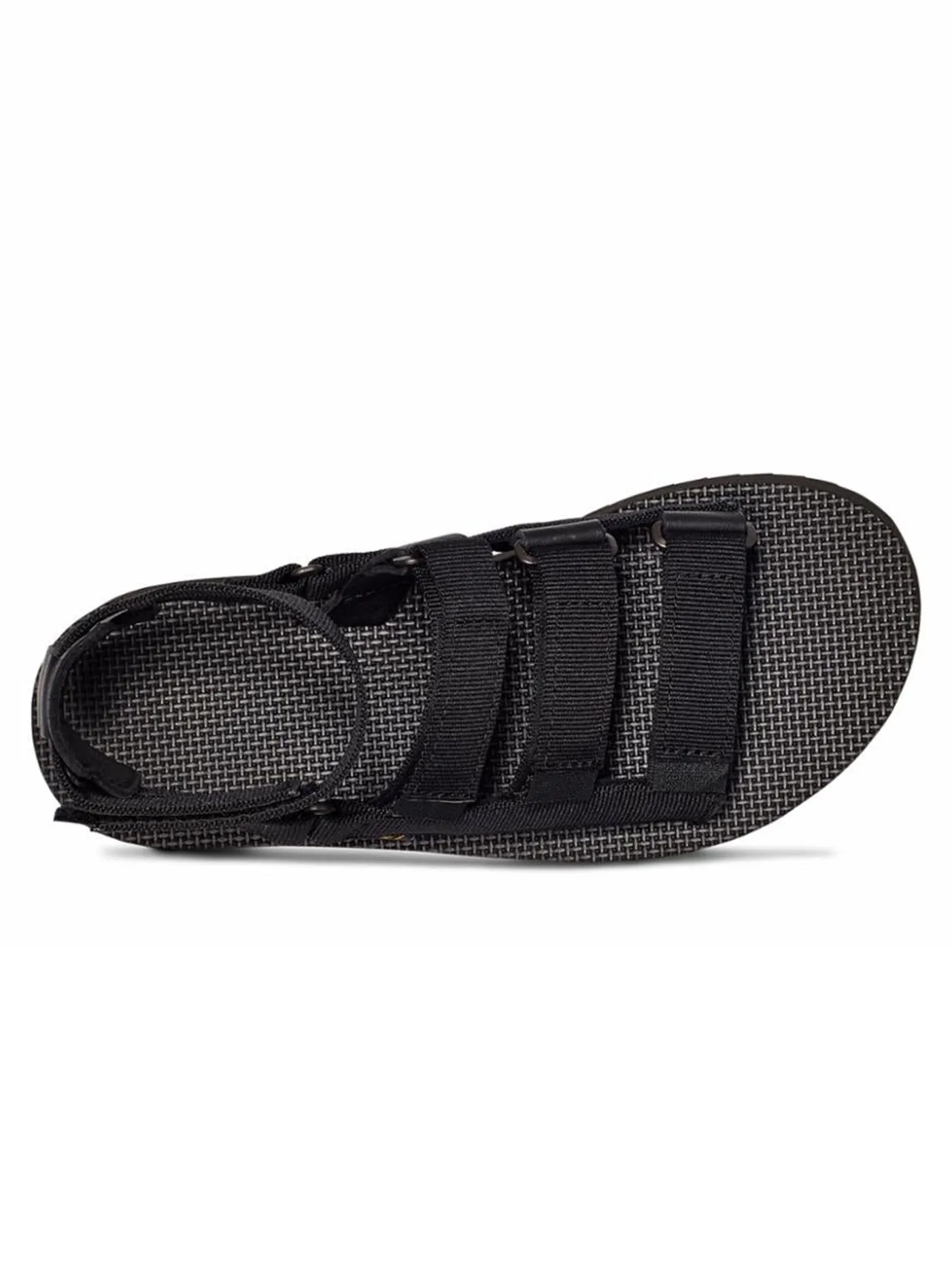 Mevia Black Sandals - Platform Style in Black Color