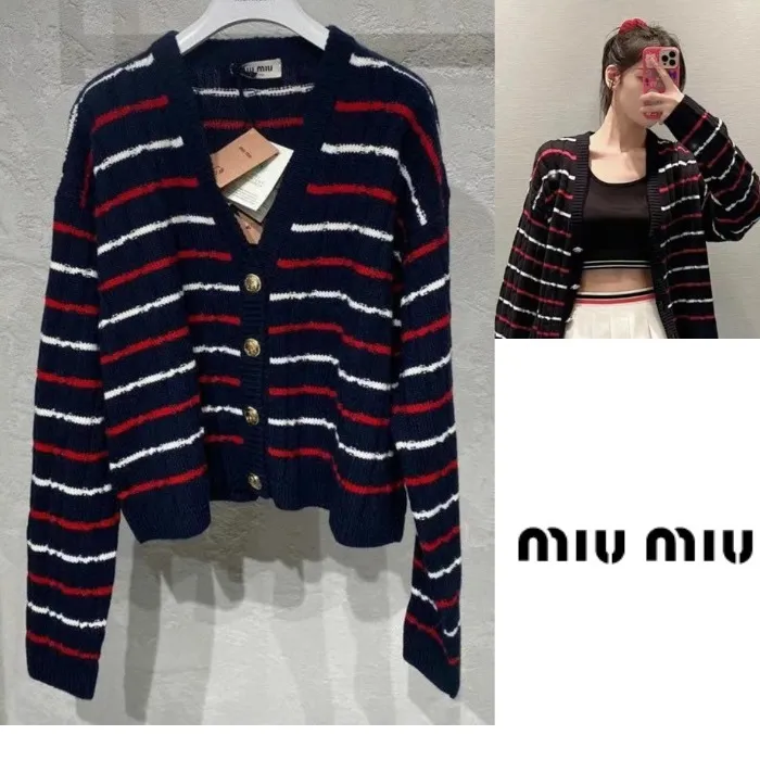 Logo Cardigans by MiuMiu