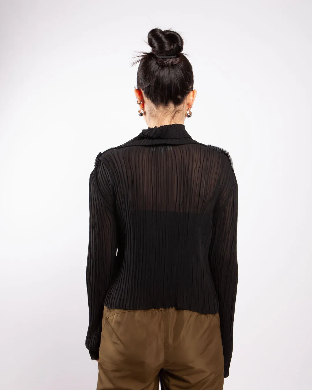 MM6 Maison Margiela Long-Sleeved Top Black