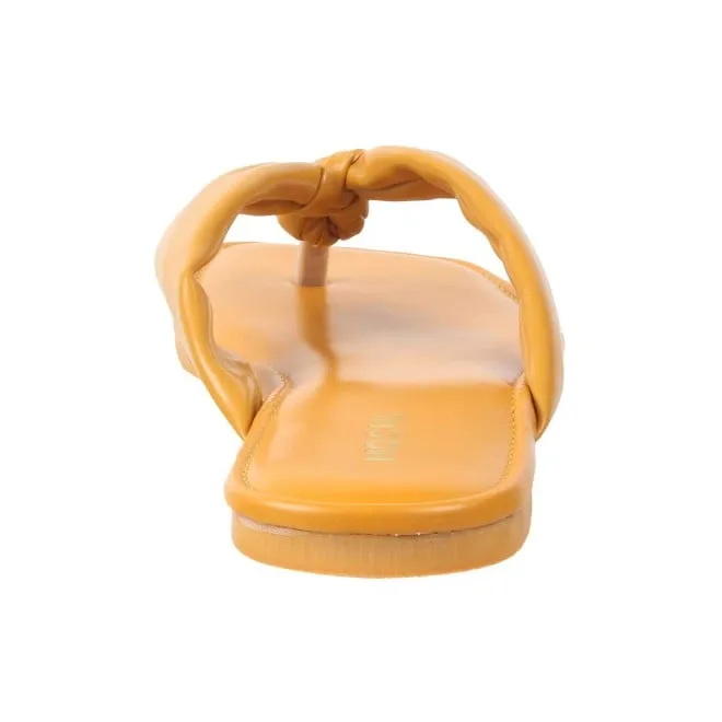 Mochi Women Yellow Casual Slippers