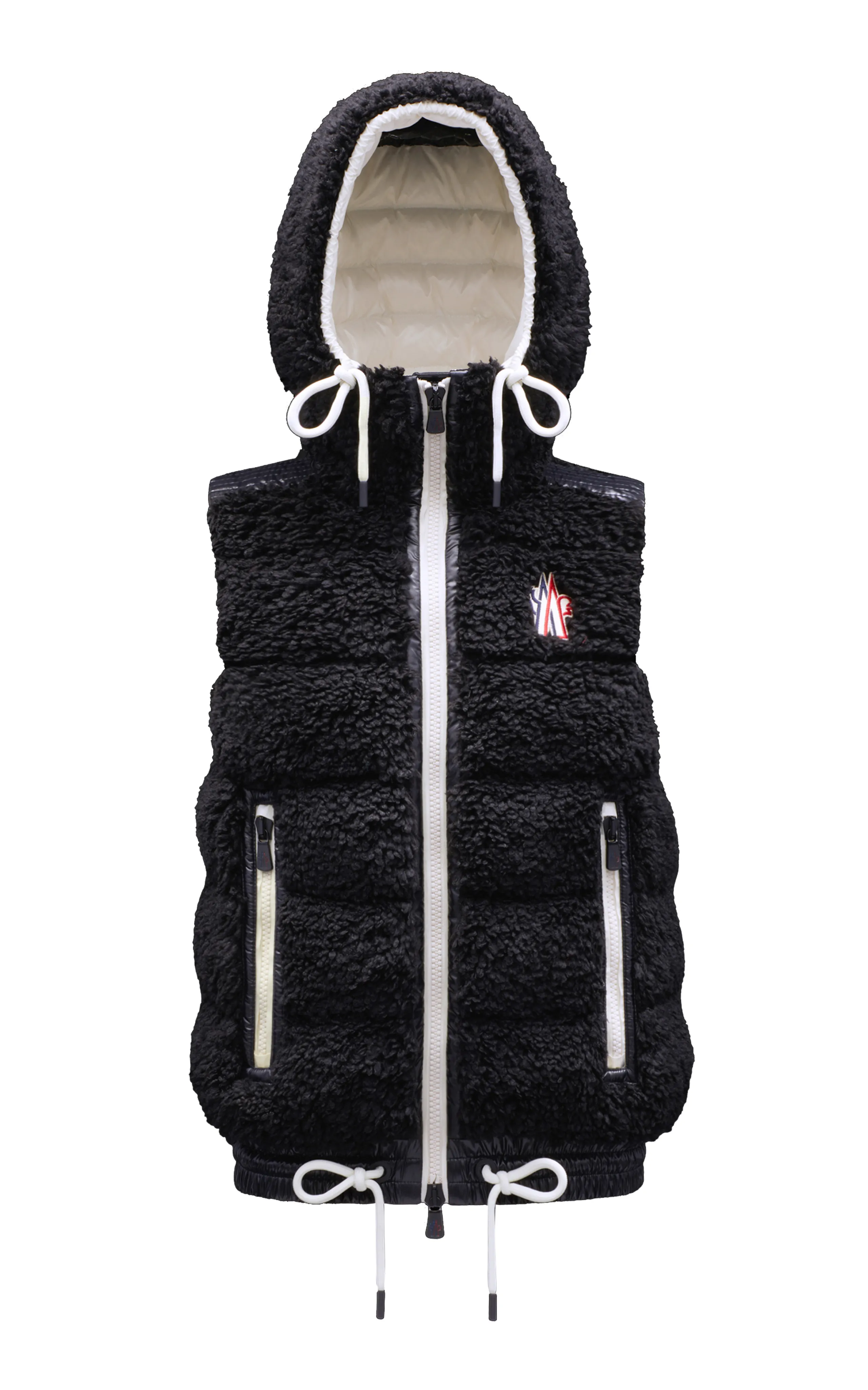 Moncler Grenoble Teddy-Fleece Hooded Vest - Women's Outerwear.