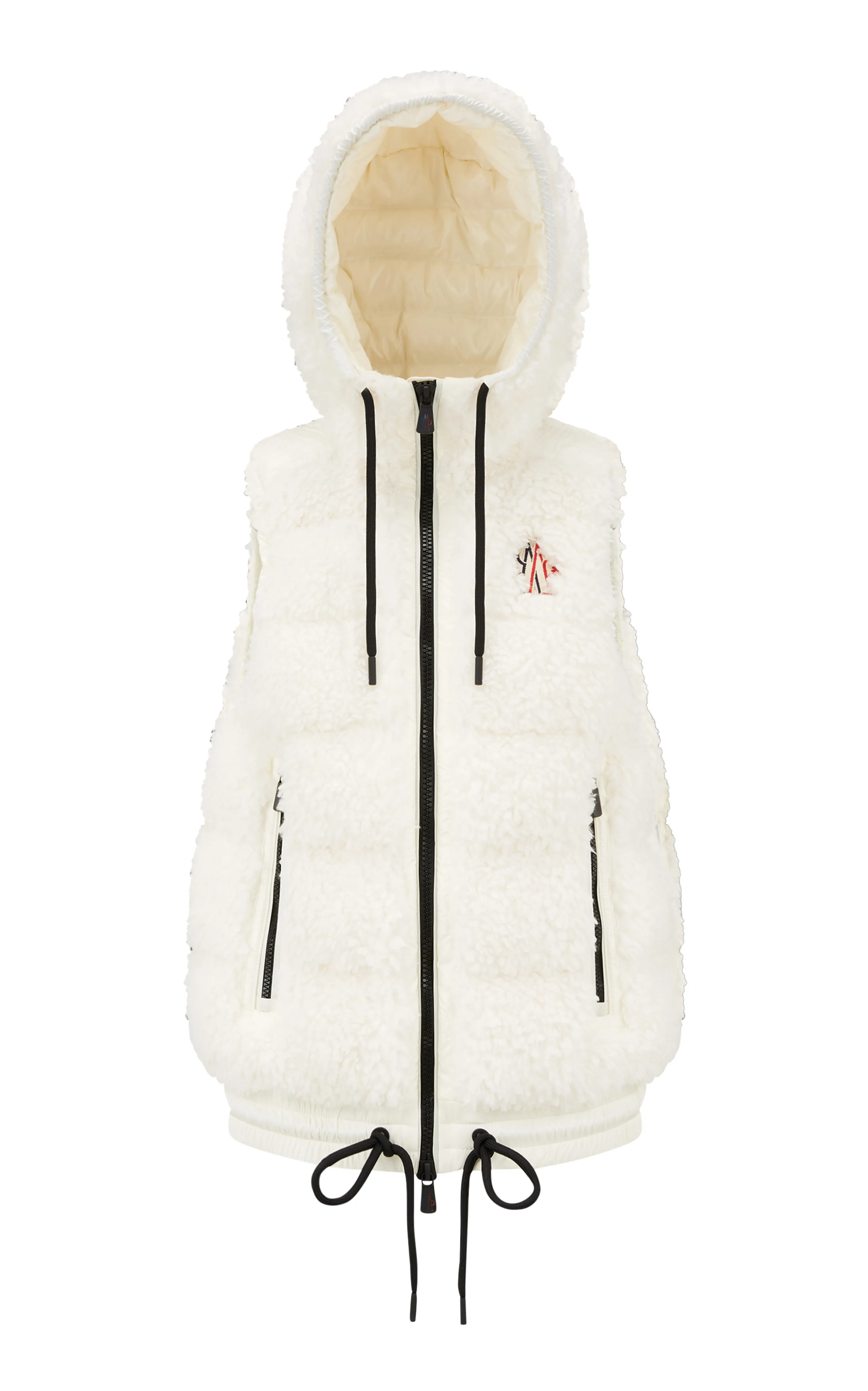 Moncler Grenoble Teddy-Fleece Hooded Vest - Women's Outerwear.