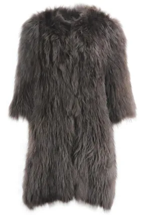 Monika Chiang Raccoon Fur Coat - Medium