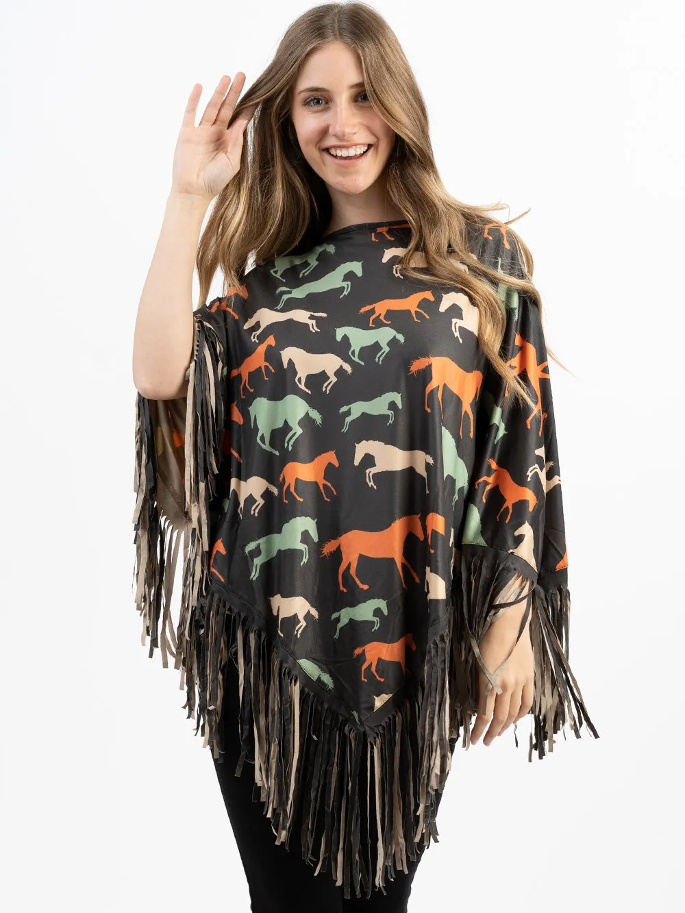 Montana West Horse Collection Poncho PCH-1707