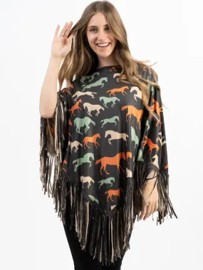 Montana West Horse Collection Poncho PCH-1707