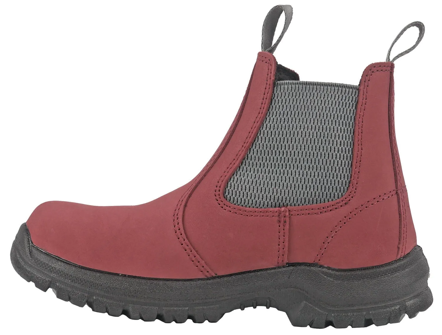 Moxie Trades Angelina Red Leather Work Boots.