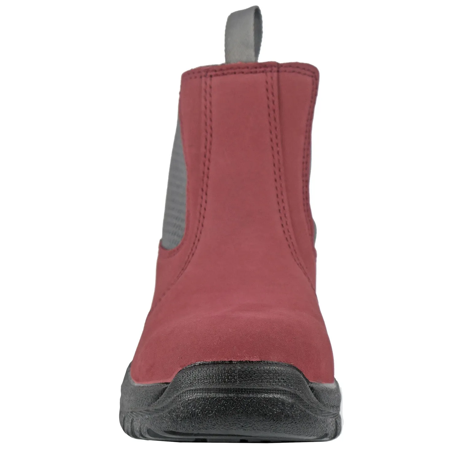 Moxie Trades Angelina Red Leather Work Boots.