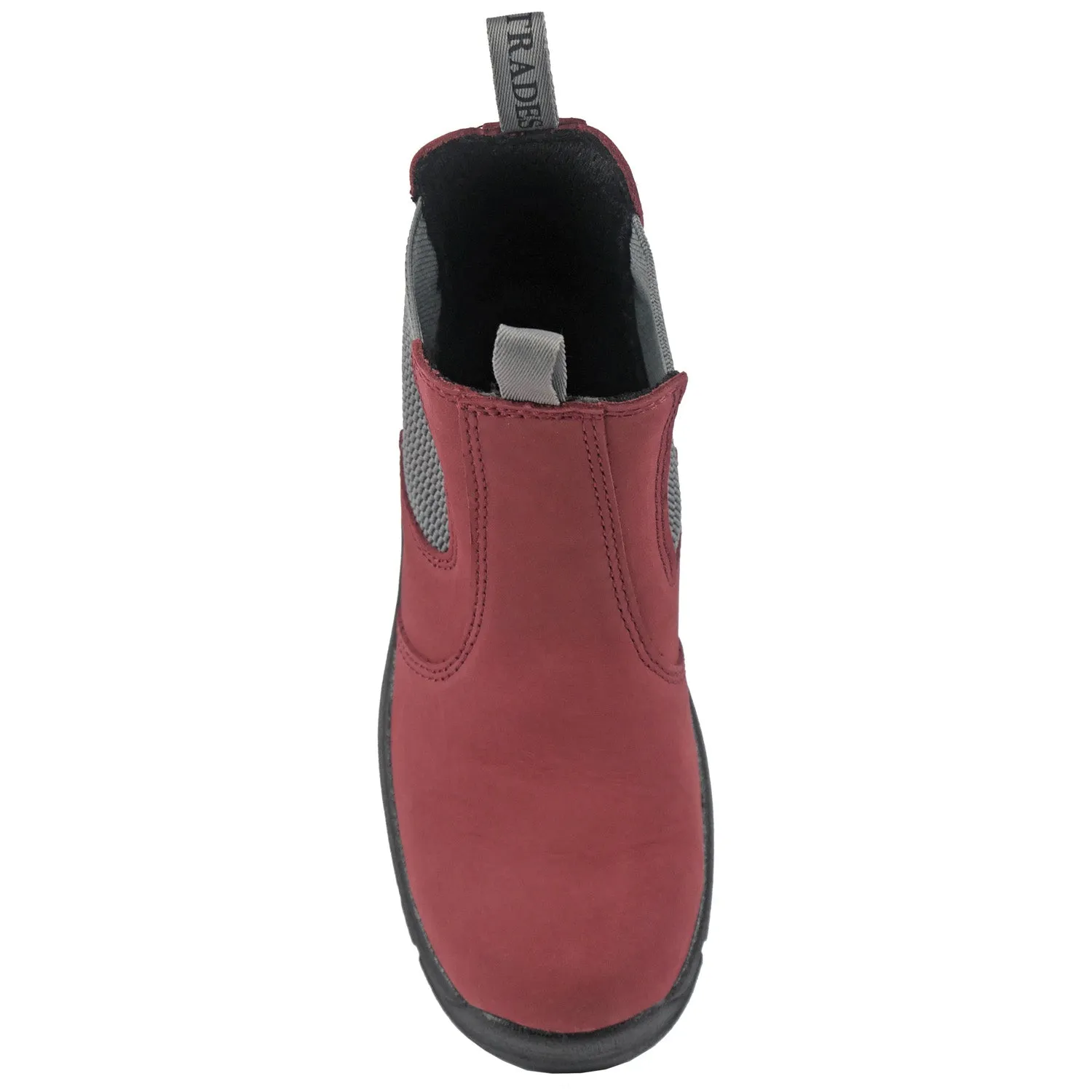 Moxie Trades Angelina Red Leather Work Boots.