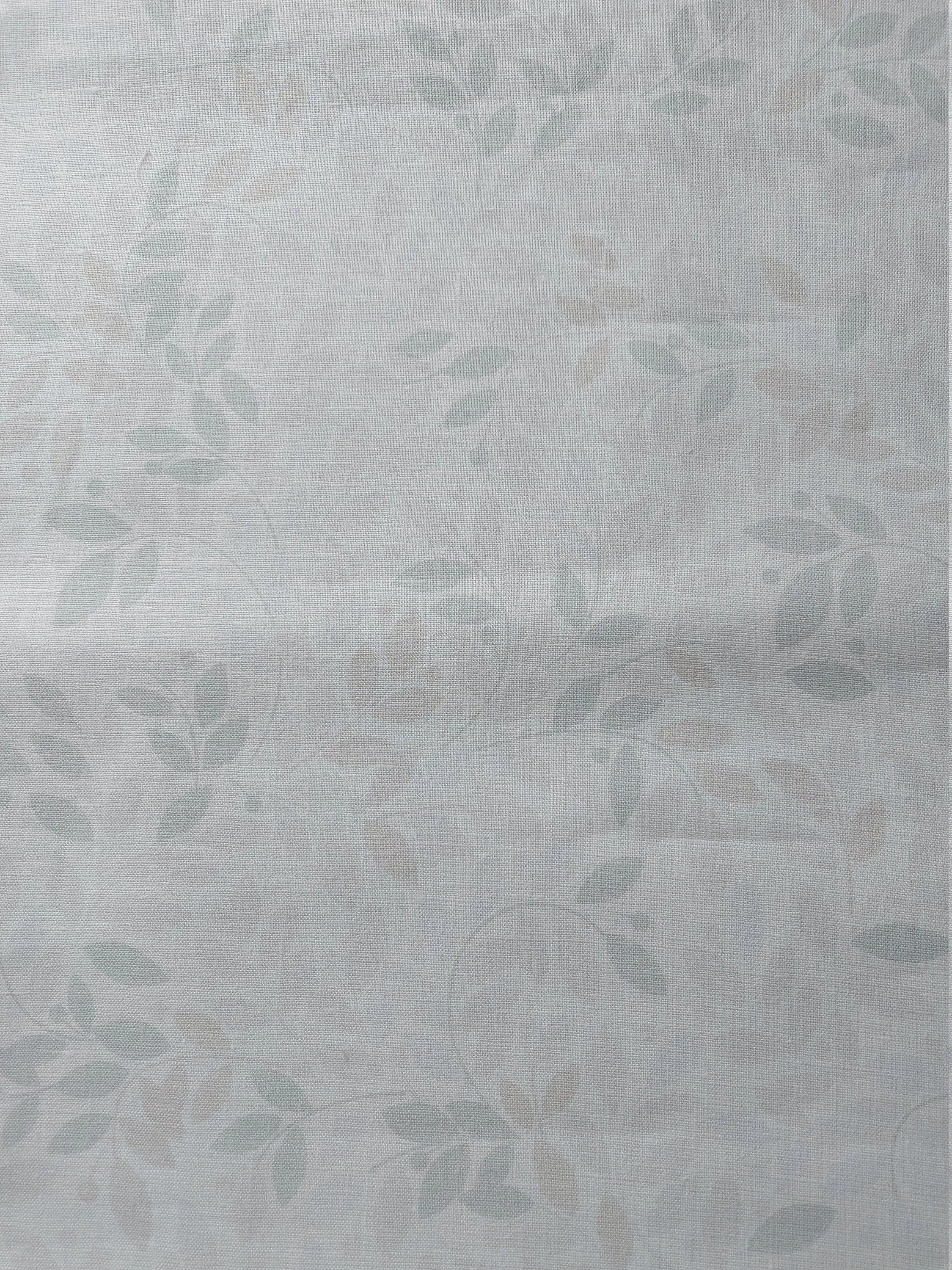 Natural Printed Stonewashed Linen Fabric for Clothing & Home Textile - Width 148 cm/1.62yd