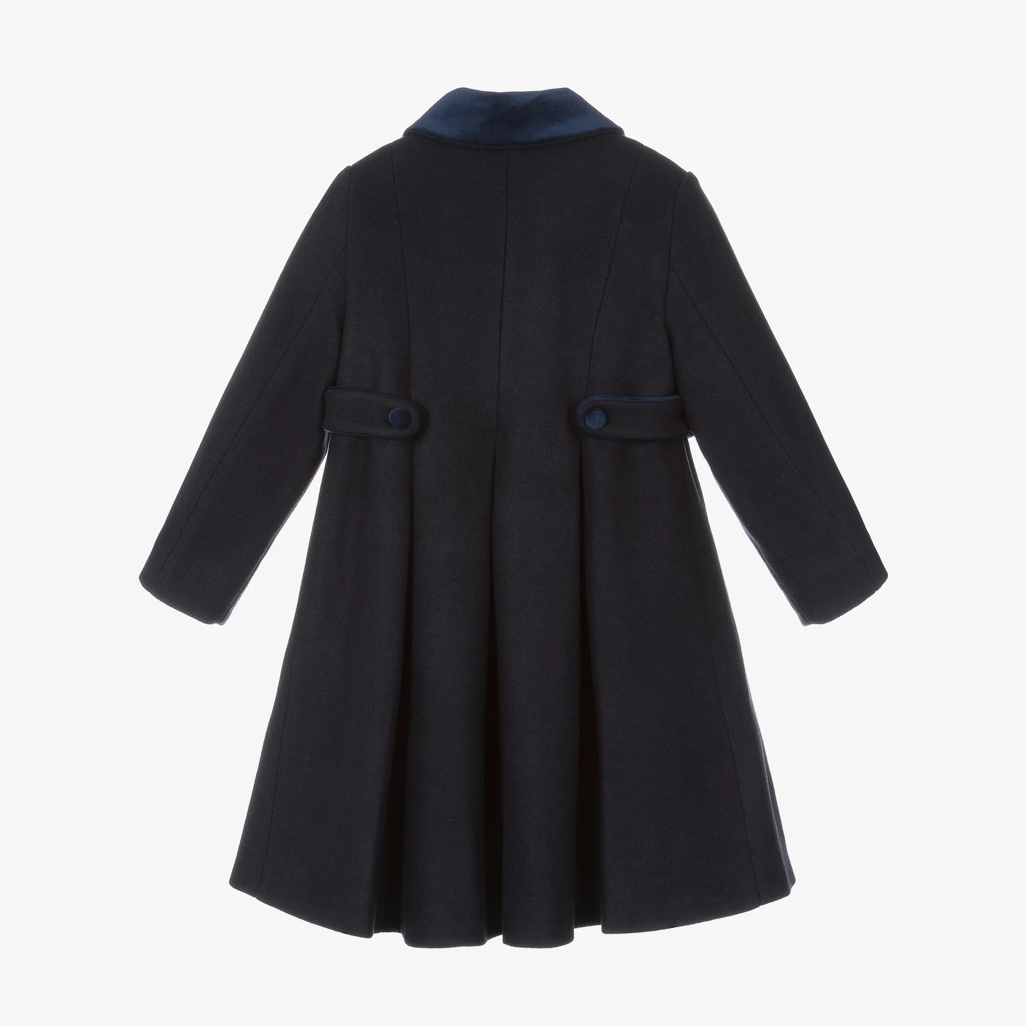 Navy Blue Girls Felt Coat