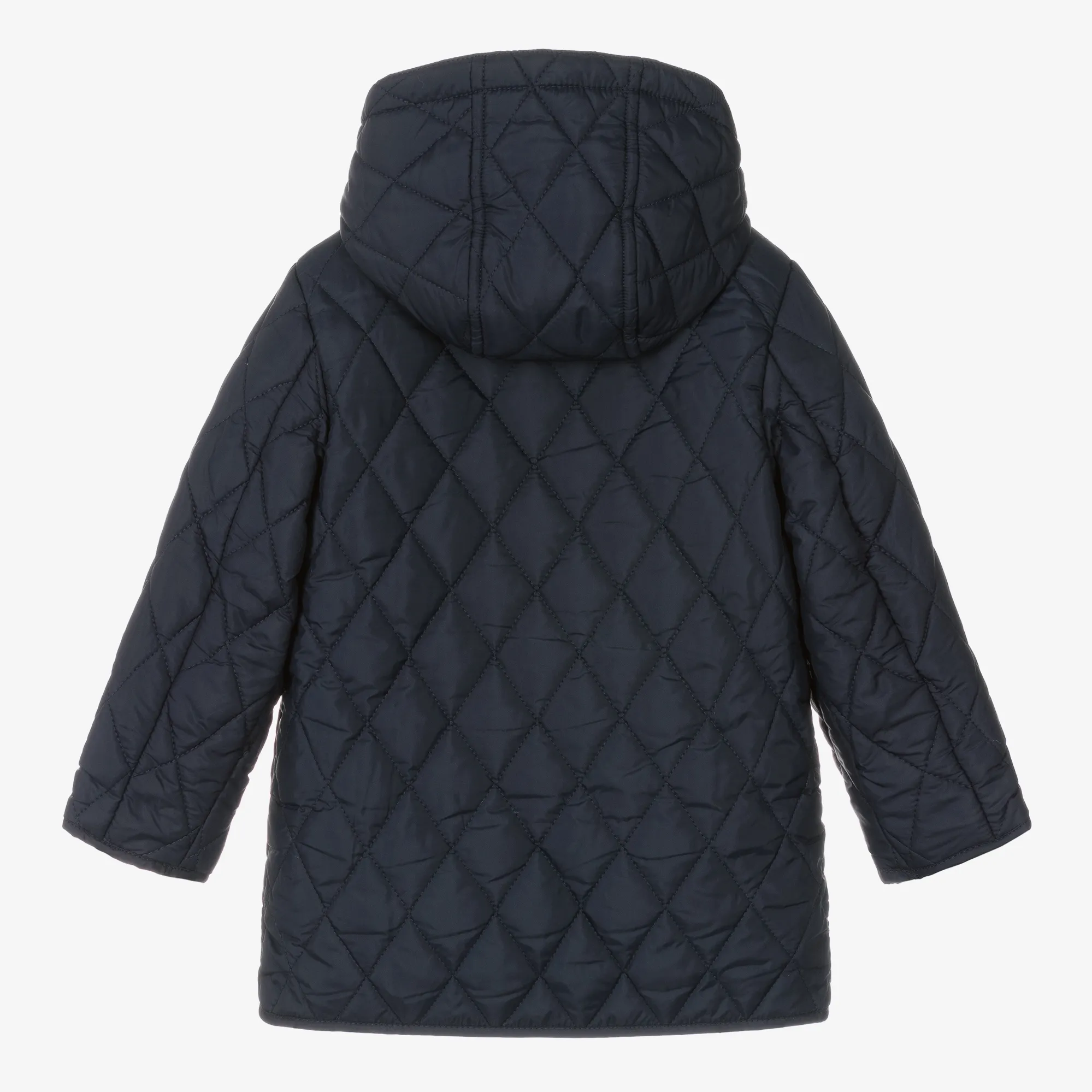 Navy Blue Quilted Boys Coat