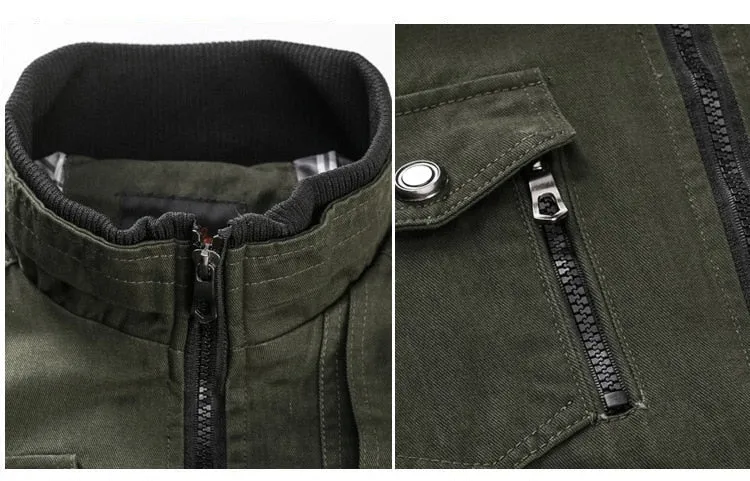 New Men's Fashion Slim Military Style Spring Autumn Windbreaker Jacket Coat Casual Tactical Bomber Jacket.