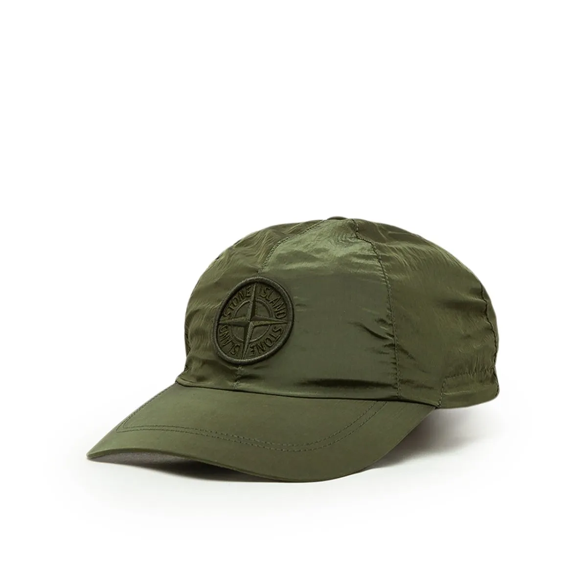 Olive Stone Island Nylon Metal Cap