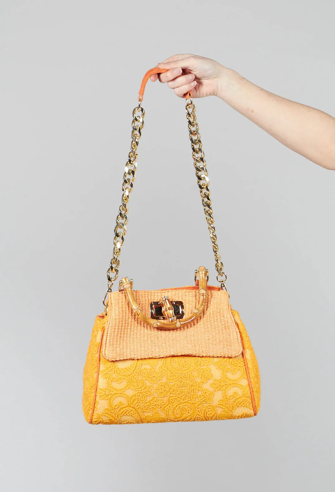 Orange Marion Lace Bag