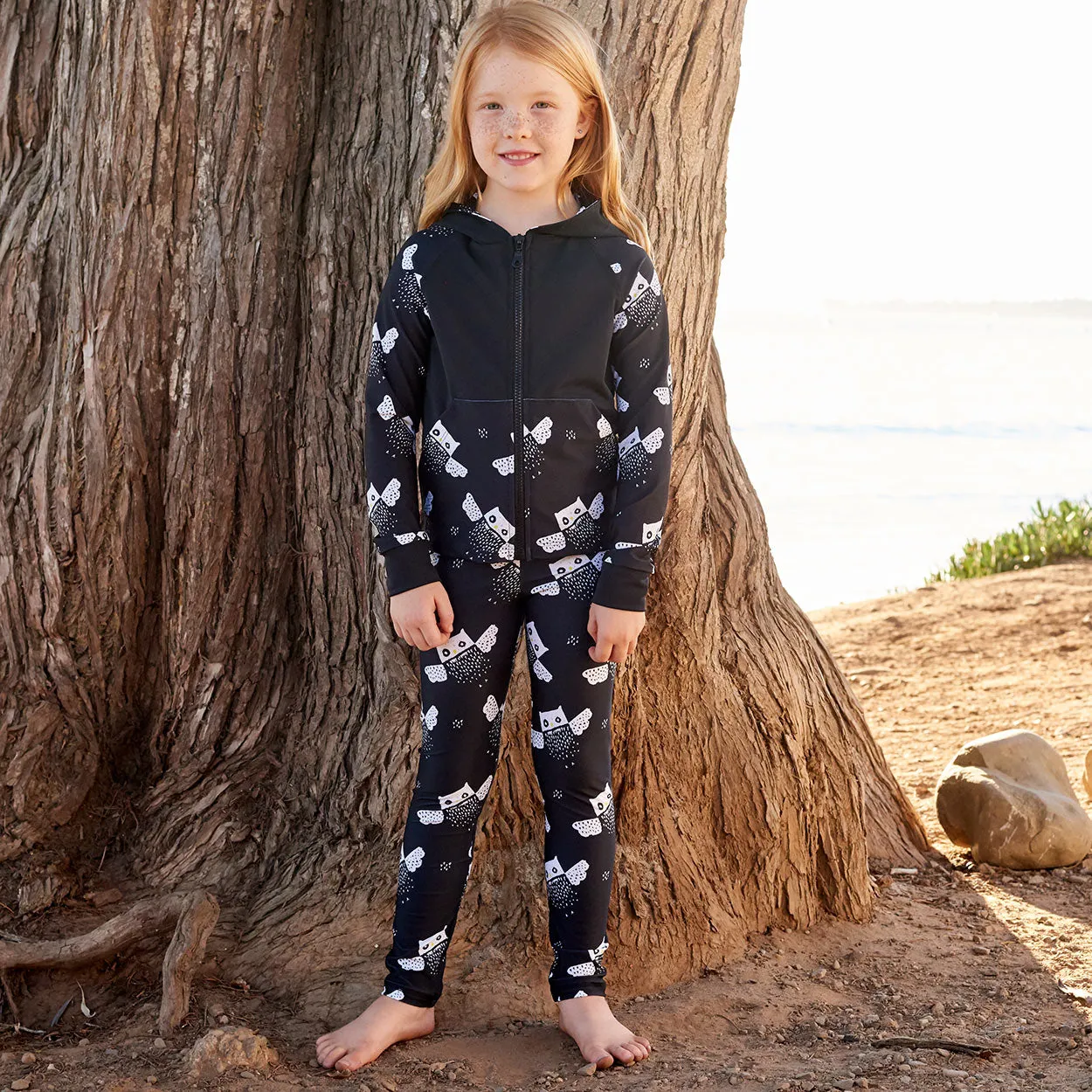 Owls Sun Protective Leggings with UPF 50+