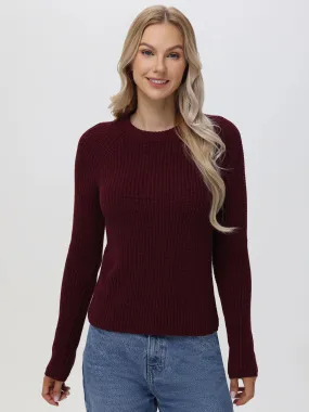 Oxblood Jane Shaker Stitch Sweater