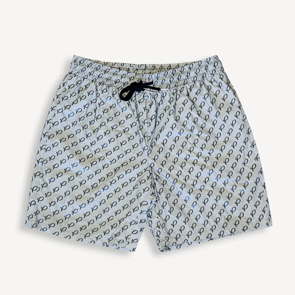 Reflective Swim Shorts with P Logo