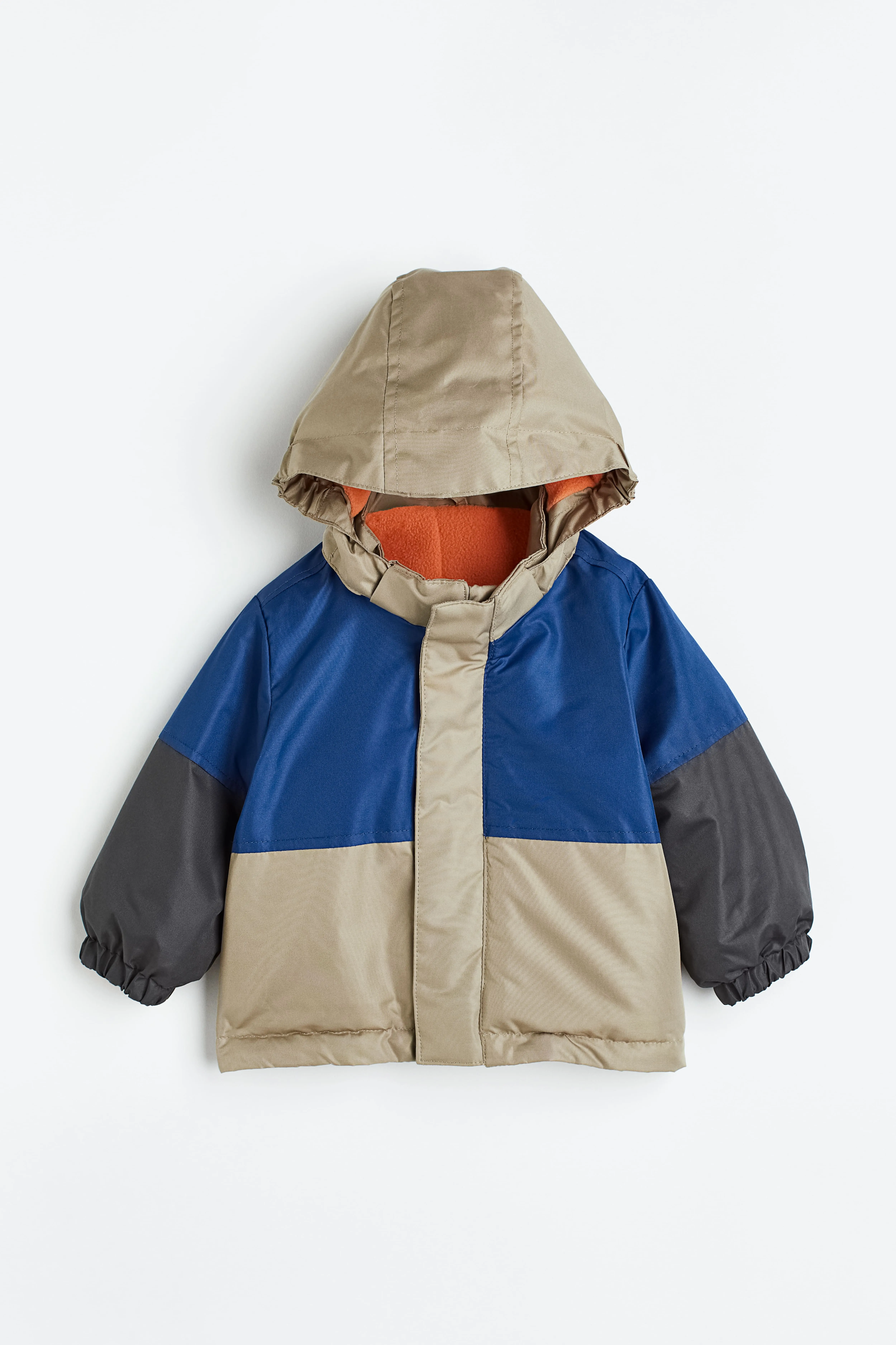 Padded outdoor jacket - Long sleeve - Regular length - Blue/Block-coloured - Kids | H&M GB