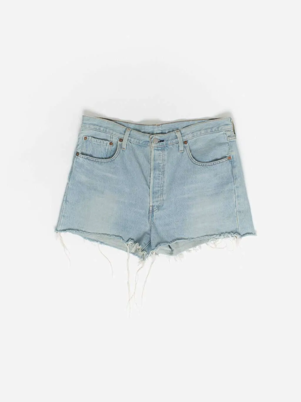 Pale Blue Levis 501 Cut Off Short Shorts Large XL