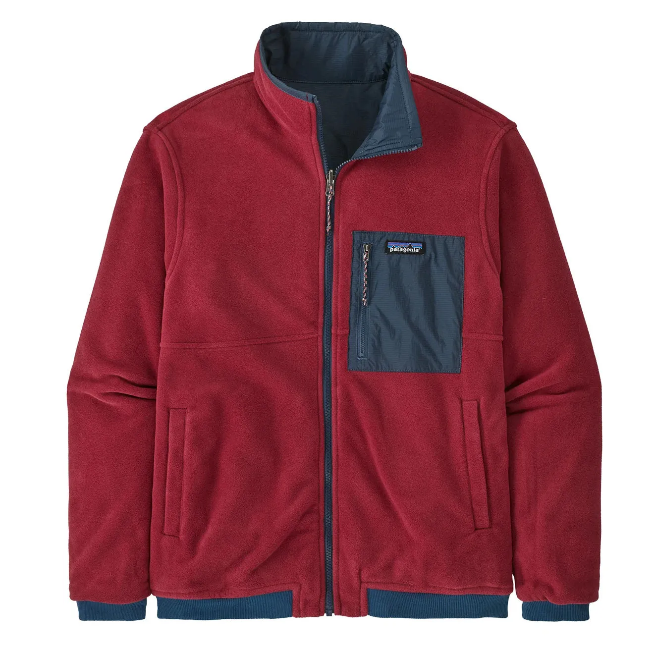 Patagonia Tidepool Blue Reversible Fleece Jacket