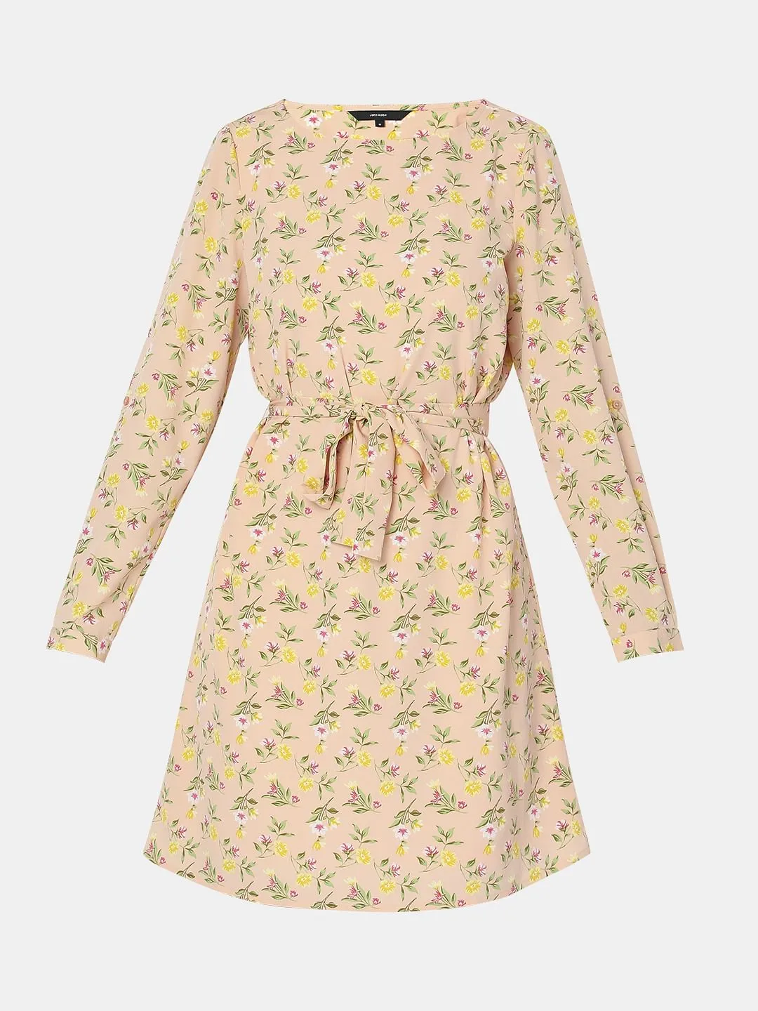 Peach Floral Mini Dress