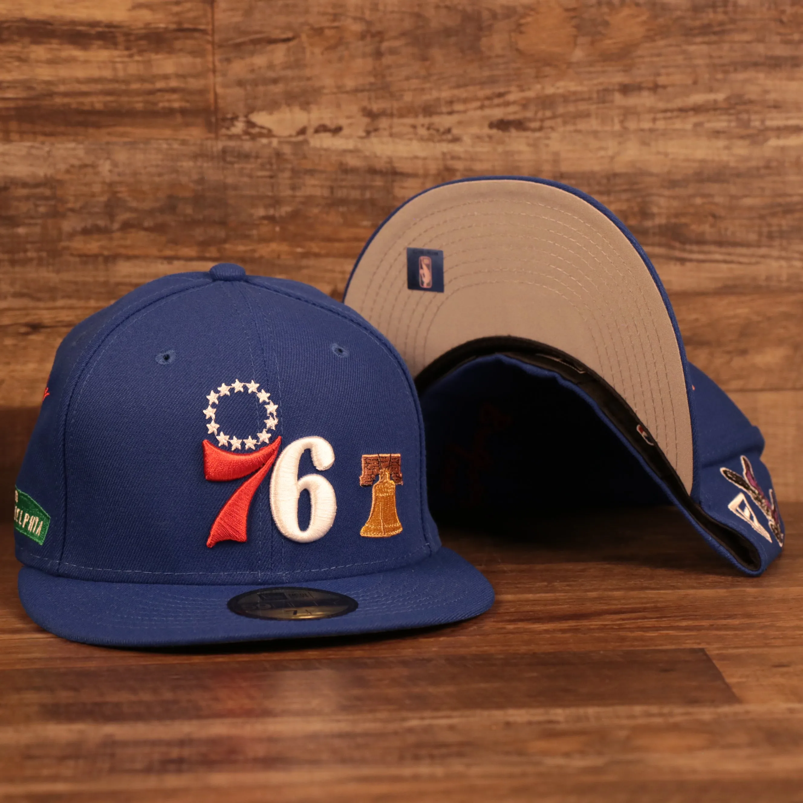 Philadelphia 76ers City Transit Patch Gray Bottom Fitted Cap