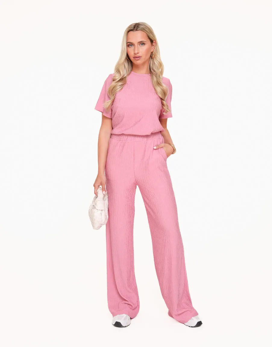 Pink Pleated Pants