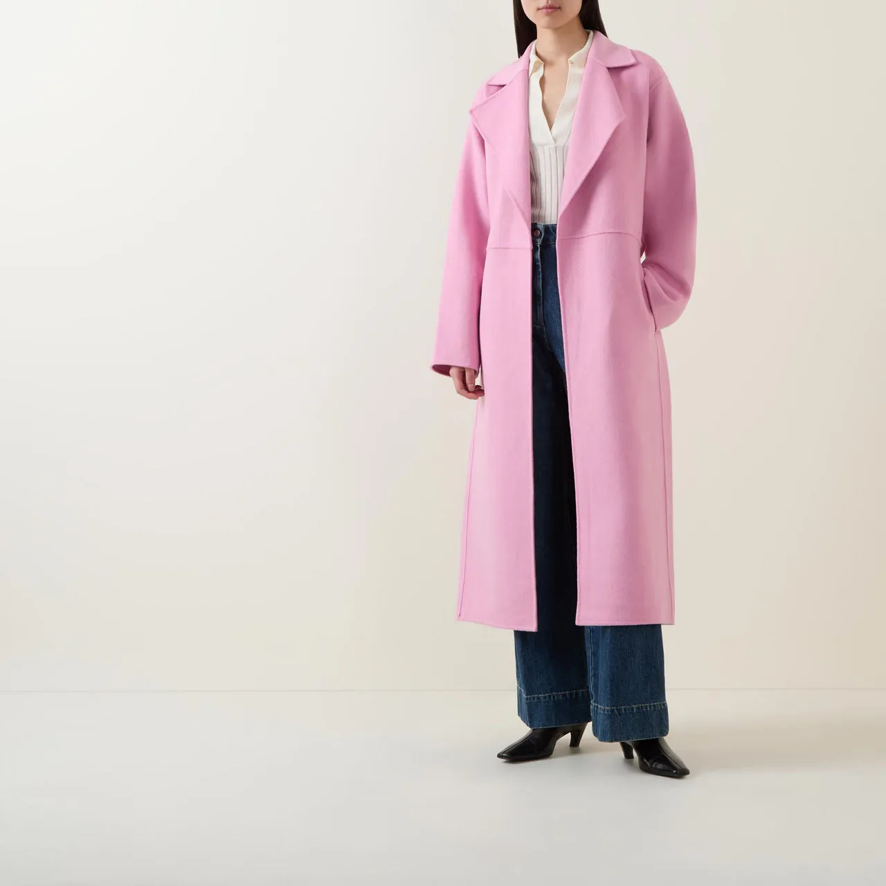 Pink Tilla Wrap Coat - The Sustainable Edit, by INWEAR