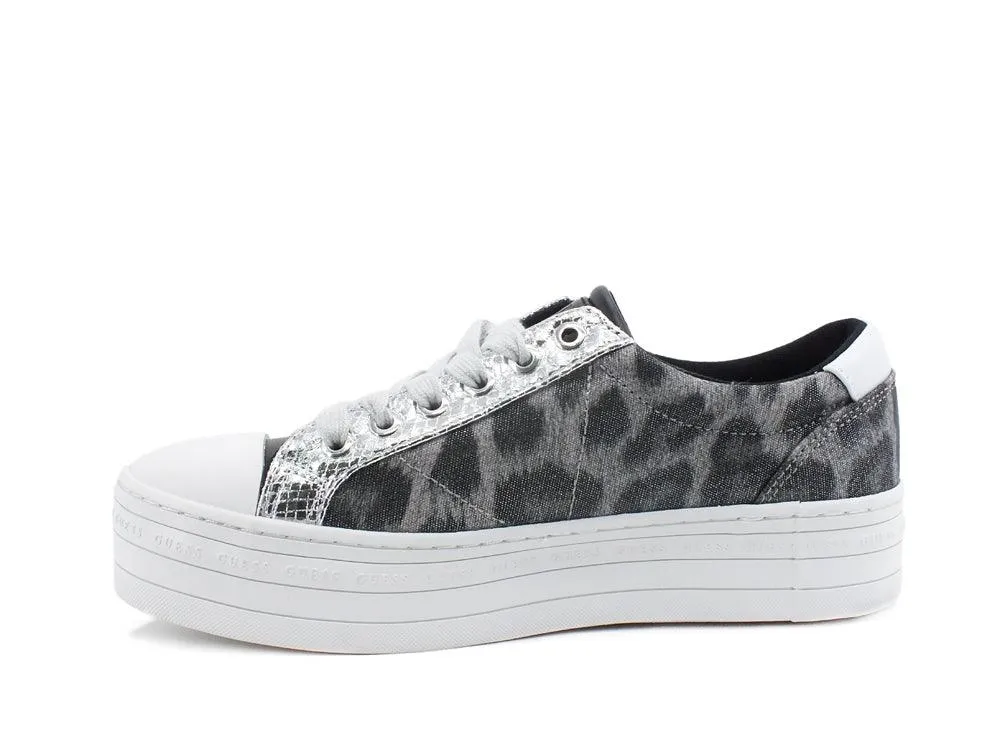 Platform Leopard Leo Grey Sneaker by GUESS - FL5BROFAP12