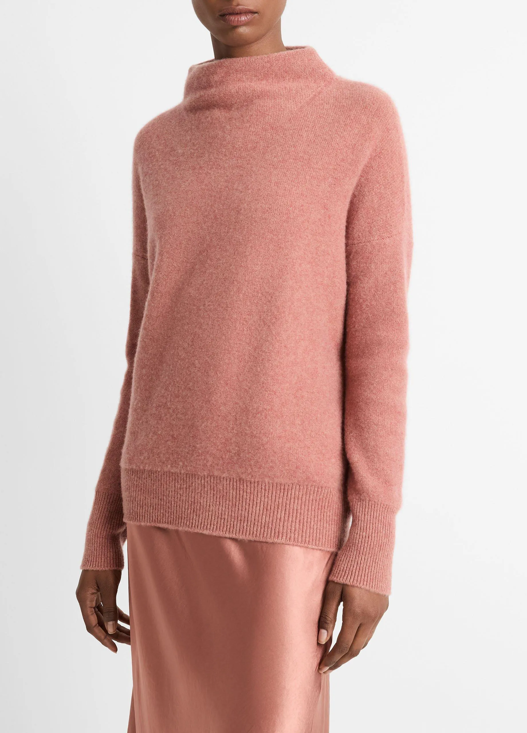 Plush Cashmere Funnel Neck Sweater