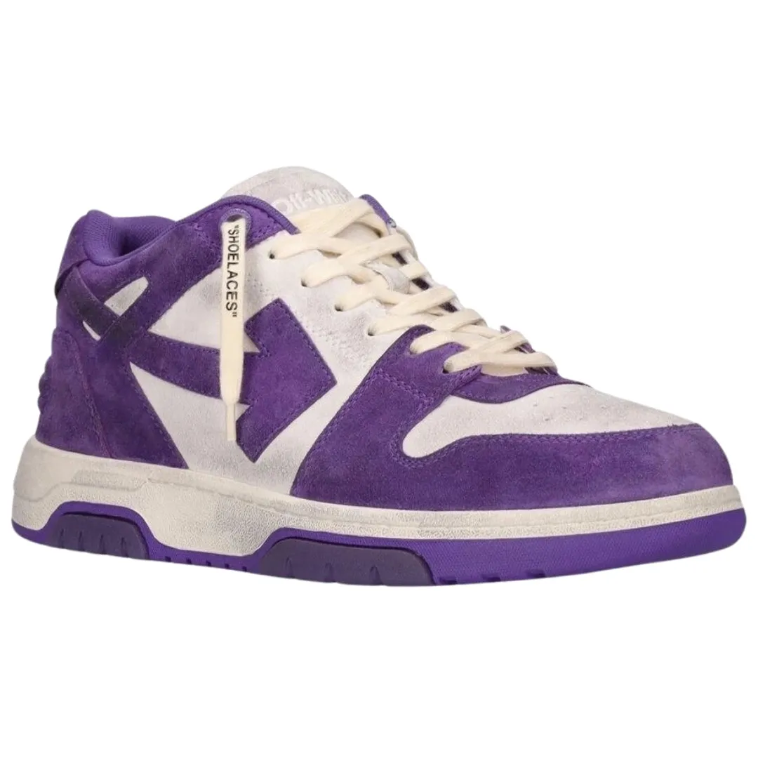 Purple Off White Men's Sneakers - OMIA189F22LEA0120137