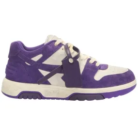 Purple Off White Men's Sneakers - OMIA189F22LEA0120137