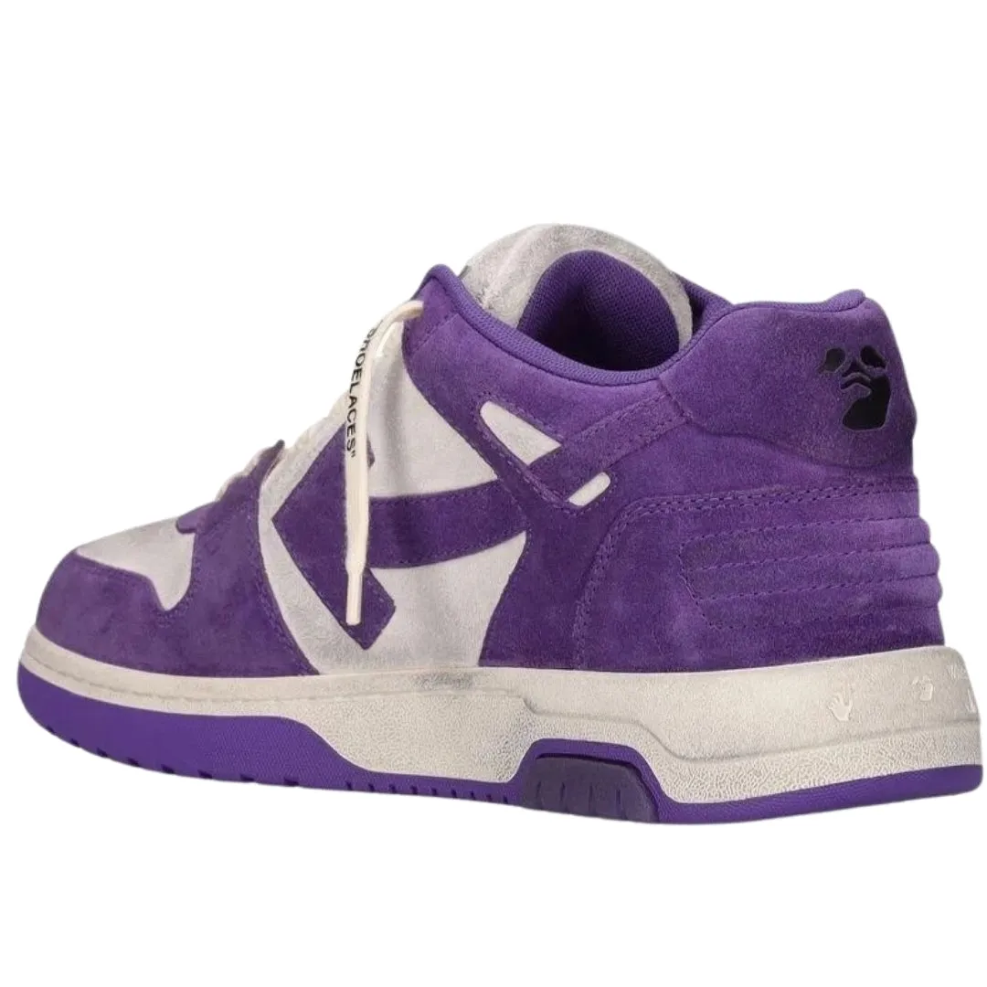 Purple Off White Men's Sneakers - OMIA189F22LEA0120137