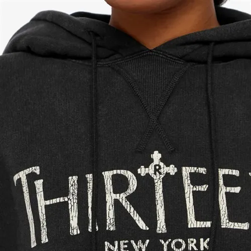 R13  |Long Sleeves Cotton Logo Hoodies & Sweatshirts