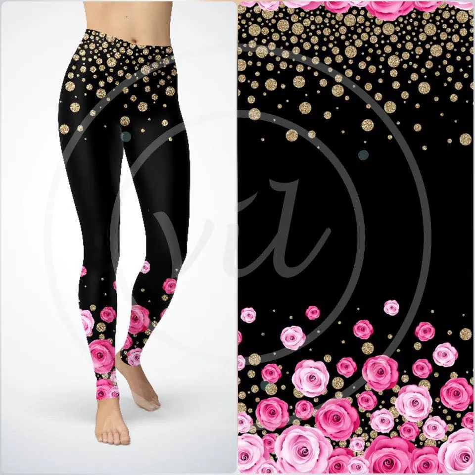 Rose Print Leggings