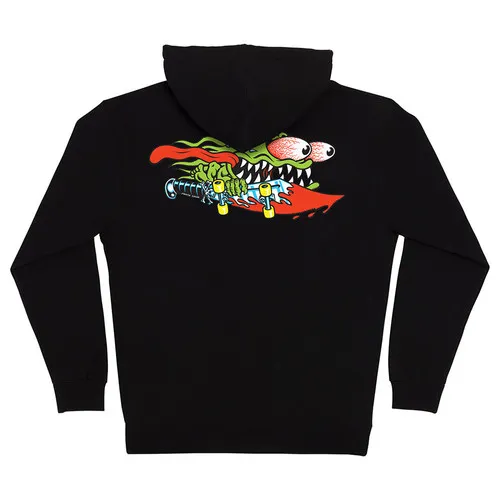 Santa Cruz Skateboards Black Zip Up Hoody Meek Slasher