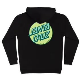 Santa Cruz Skateboards Hoodie - Other Dot Pullover in Black and Key Lime