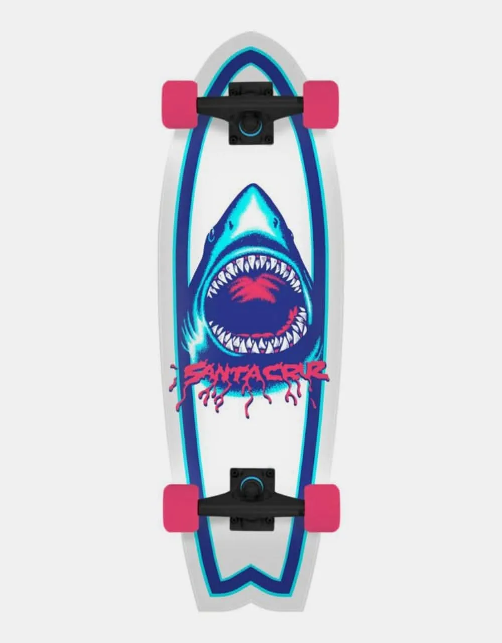Santa Cruz Speed Wheels Shark Cruiser Skateboard - 8.81 x 27.69