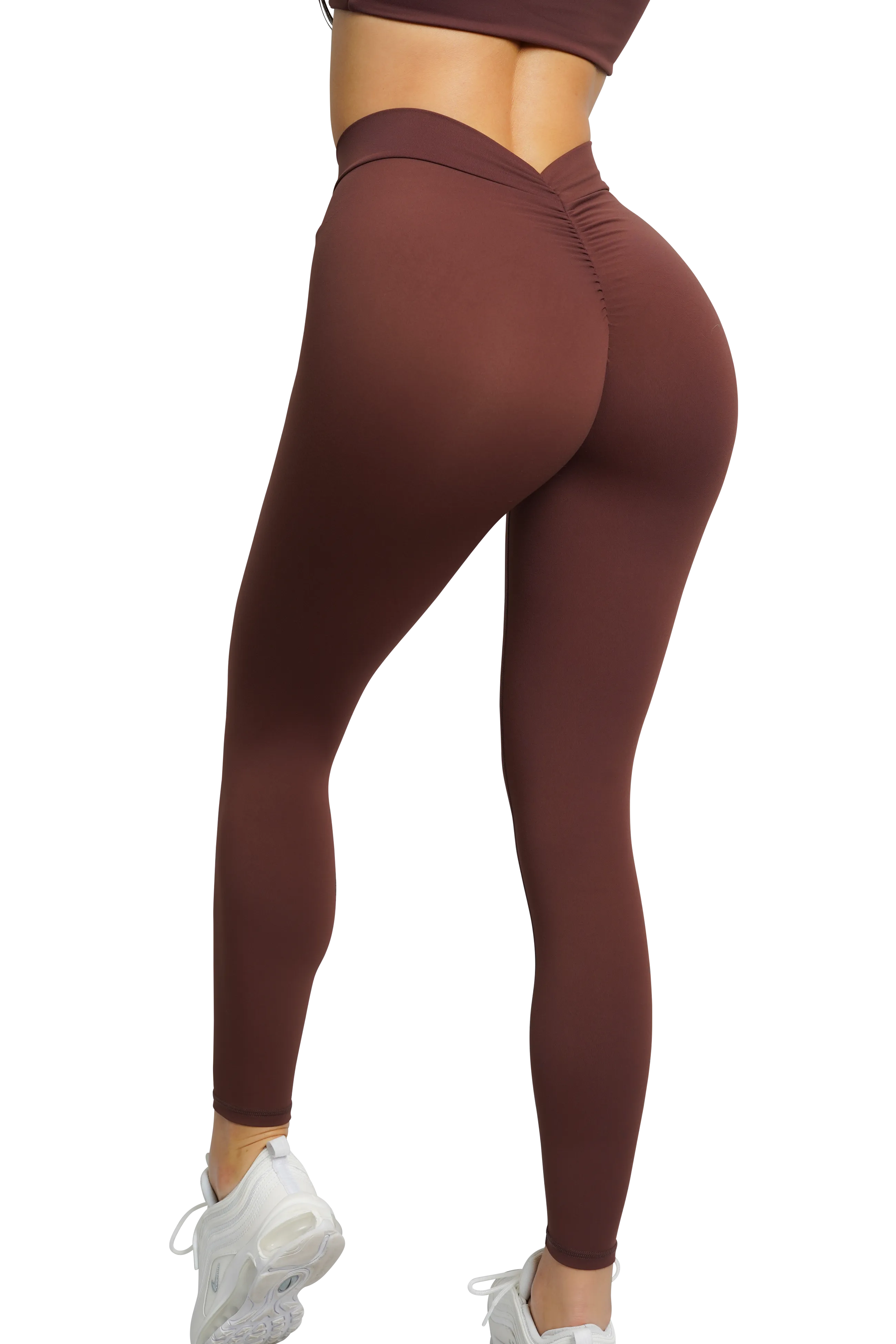 Sculpt V-Back Leggings in Brown