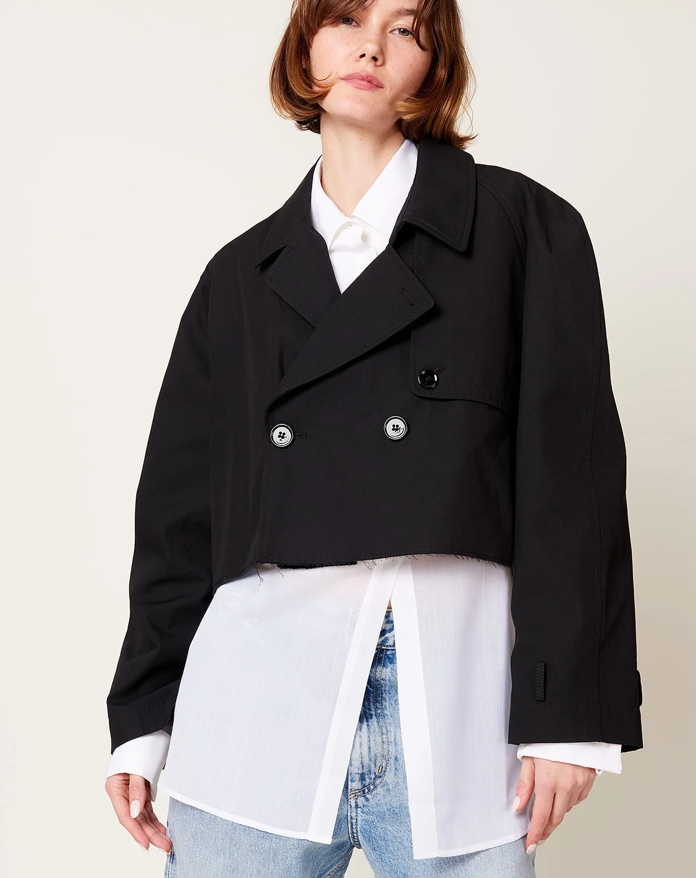 Short Black Trench Coat