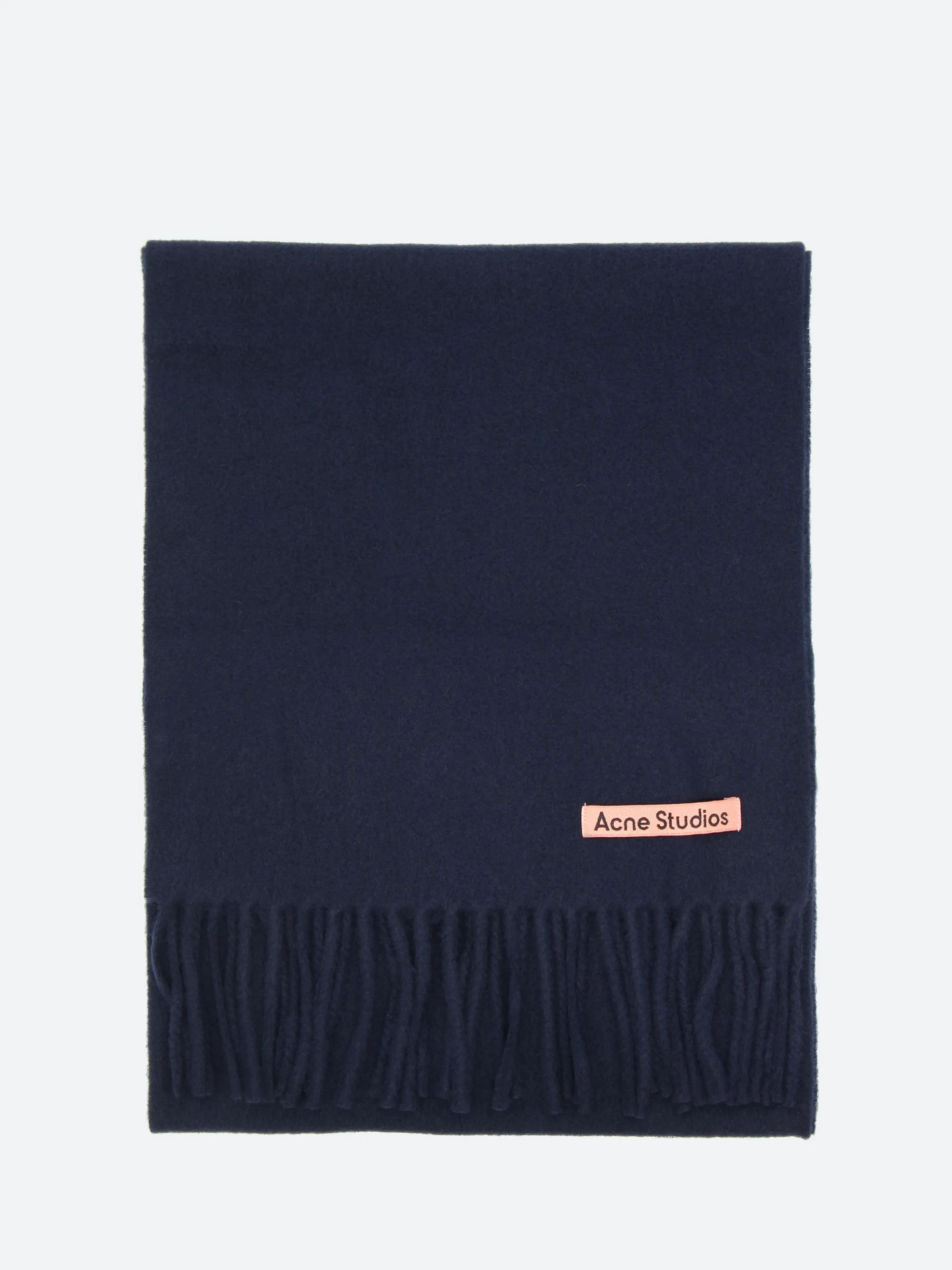 Skinny Fringe Wool Scarf