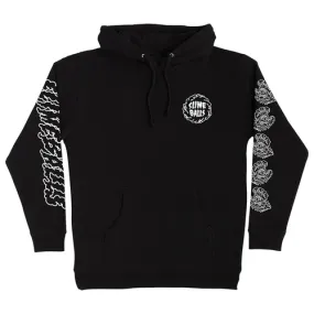 Slime Balls Wheels Hoody Splat Pullover in Black and White